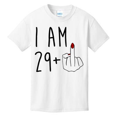 I Am 29 Plus Middle Finger Funny 30th Birthday Kids T-Shirt