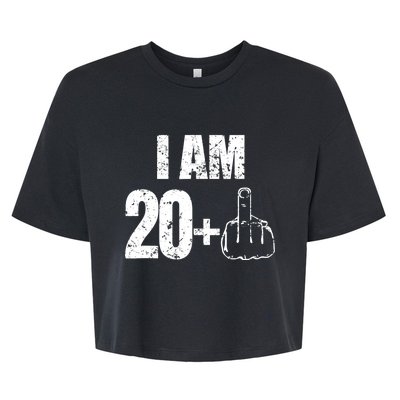 I am 20 plus 1 funny 21st birthday saying Bella+Canvas Jersey Crop Tee