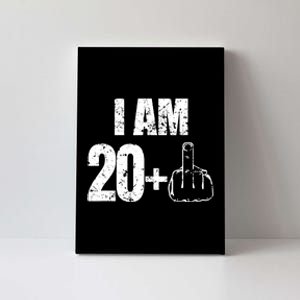 I am 20 plus 1 funny 21st birthday saying Canvas