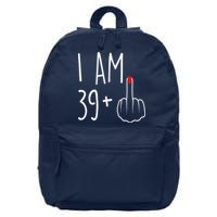 I Am 39 Plus 1 Middle Finger For A 40th Birthday 16 in Basic Backpack