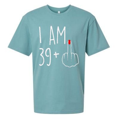 I Am 39 Plus 1 Middle Finger For A 40th Birthday Sueded Cloud Jersey T-Shirt