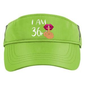 I Am 36 Plus 1 Middle Finger For A 37th Birthday For Women Adult Drive Performance Visor