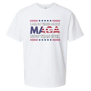 I Am 34 Times More Maga Now Than Ever Trump Supporters Sueded Cloud Jersey T-Shirt