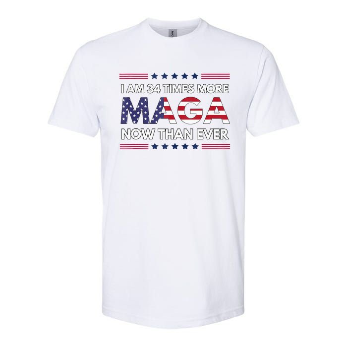 I Am 34 Times More Maga Now Than Ever Trump Supporters Softstyle CVC T-Shirt