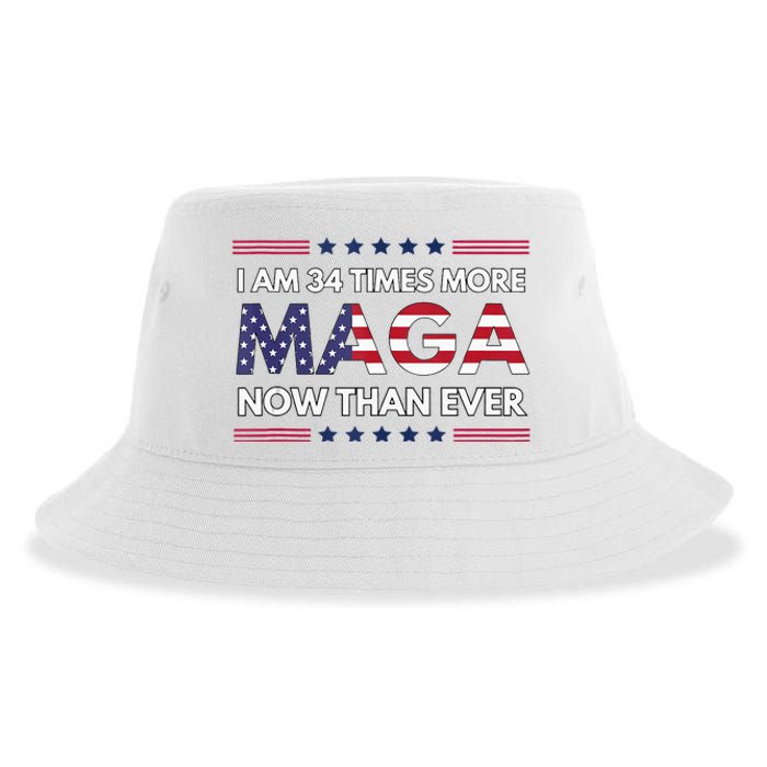 I Am 34 Times More Maga Now Than Ever Trump Supporters Sustainable Bucket Hat