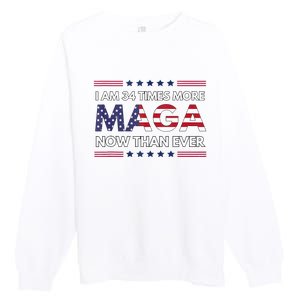 I Am 34 Times More Maga Now Than Ever Trump Supporters Premium Crewneck Sweatshirt