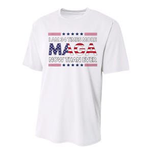 I Am 34 Times More Maga Now Than Ever Trump Supporters Performance Sprint T-Shirt