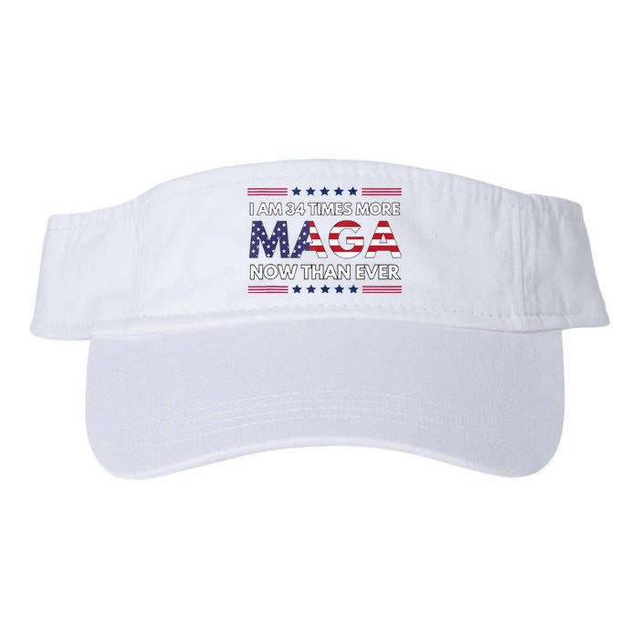 I Am 34 Times More Maga Now Than Ever Trump Supporters Valucap Bio-Washed Visor