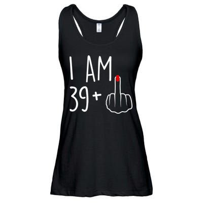 I Am 39 Plus 1 Middle Finger For A 40th Birthday For Wo Ladies Essential Flowy Tank