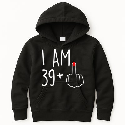 I Am 39 Plus 1 Middle Finger For A 40th Birthday For Wo Kids Hoodie