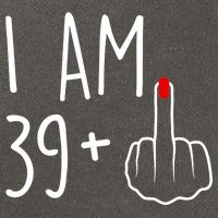 I Am 39 Plus 1 Middle Finger For A 40th Birthday For Wo Cotton Canvas Backpack
