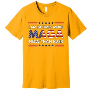 I Am 34 Times More Maga Now Than Ever Trump Supporters Premium T-Shirt