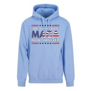 I Am 34 Times More Maga Now Than Ever Trump Supporters Unisex Surf Hoodie