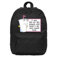 I Am 30 Or 40 Years Old And I Do Not Need This Humor 16 in Basic Backpack