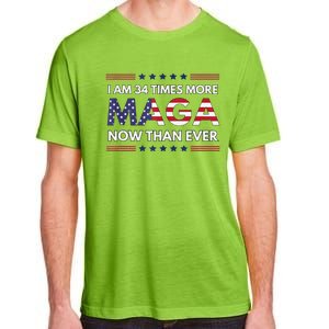 I Am 34 Times More Maga Now Than Ever Trump Supporters Adult ChromaSoft Performance T-Shirt