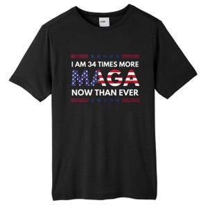 I Am 34 Times More Maga Now Than Ever Trump Supporters Tall Fusion ChromaSoft Performance T-Shirt