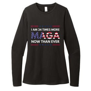 I Am 34 Times More Maga Now Than Ever Trump Supporters Womens CVC Long Sleeve Shirt