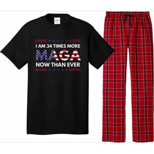 I Am 34 Times More Maga Now Than Ever Trump Supporters Pajama Set