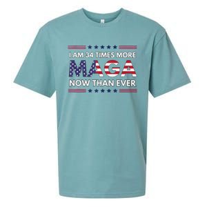 I Am 34 Times More Maga Now Than Ever Trump Supporters Sueded Cloud Jersey T-Shirt