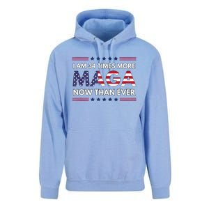 I Am 34 Times More Maga Now Than Ever Trump Supporters Unisex Surf Hoodie