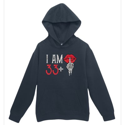 I Am 33 Plus 1 Middle Finger For A 34th Birthday Urban Pullover Hoodie