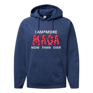 I Am 34 Times More Maga Now Than Ever Apparel Performance Fleece Hoodie