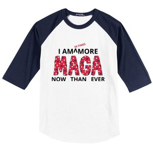 I Am 34 Times More Maga Now Than Ever Apparel Baseball Sleeve Shirt