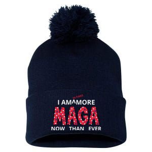 I Am 34 Times More Maga Now Than Ever Apparel Pom Pom 12in Knit Beanie