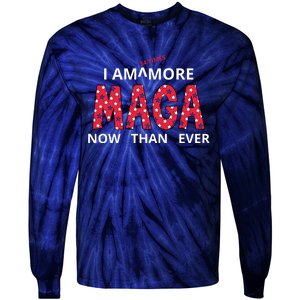 I Am 34 Times More Maga Now Than Ever Apparel Tie-Dye Long Sleeve Shirt