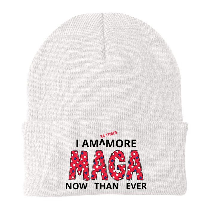 I Am 34 Times More Maga Now Than Ever Apparel Knit Cap Winter Beanie