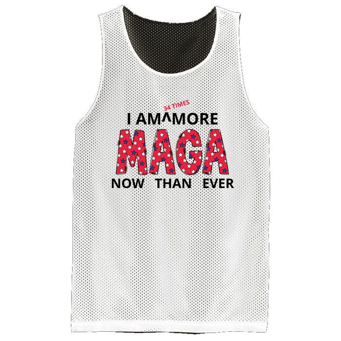 I Am 34 Times More Maga Now Than Ever Apparel Mesh Reversible Basketball Jersey Tank