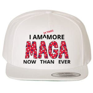 I Am 34 Times More Maga Now Than Ever Apparel Wool Snapback Cap