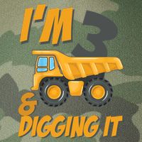 I Am 3 And Digging It Three 3yr 3th Birthday Construction Boy 3 Years Old Legacy Tie Dye Trucker Hat