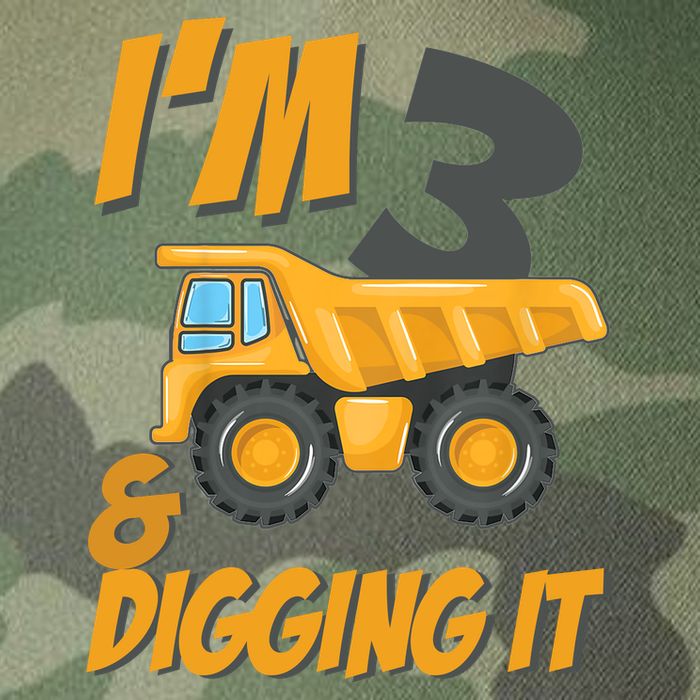 I Am 3 And Digging It Three 3yr 3th Birthday Construction Boy 3 Years Old Legacy Tie Dye Trucker Hat