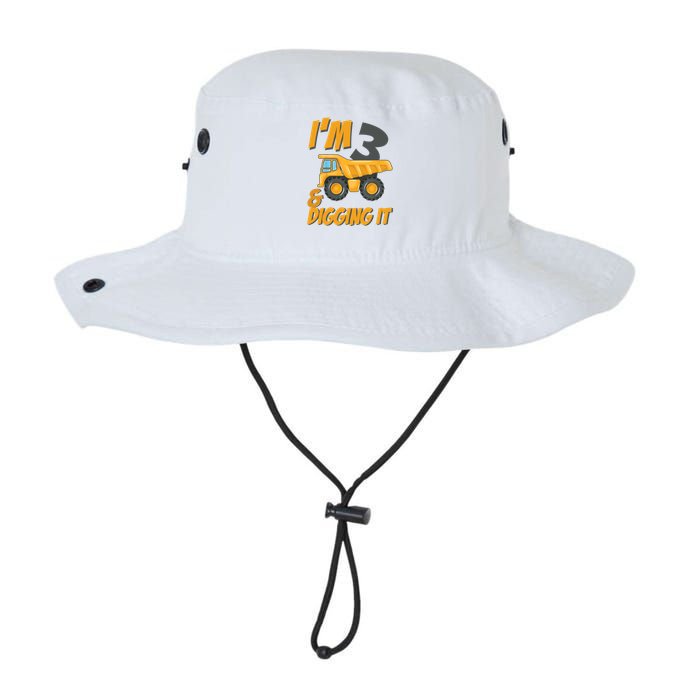 I Am 3 And Digging It Three 3yr 3th Birthday Construction Boy 3 Years Old Bucket Hat