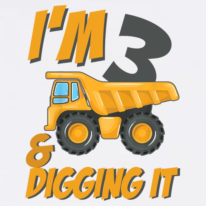 I Am 3 And Digging It Three 3yr 3th Birthday Construction Boy 3 Years Old Magnet