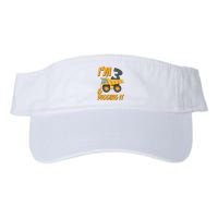 I Am 3 And Digging It Three 3yr 3th Birthday Construction Boy 3 Years Old Visor