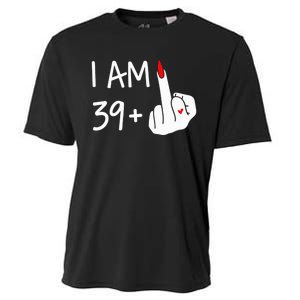 I Am 39 Plus 1 Middle Finger 40th Birthday Wo Mothers Day Cooling Performance Crew T-Shirt