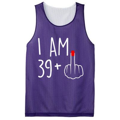 I Am 39 Plus 1 Middle Finger For A 40th Birthday For Women Mesh Reversible Basketball Jersey Tank