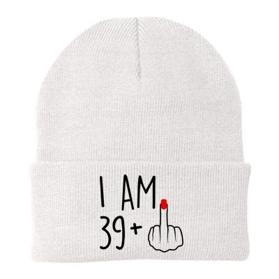 I Am 39 Plus 1 Middle Finger For A 40th Birthday For Women Beanie