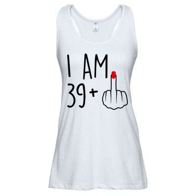 I Am 39 Plus 1 Middle Finger For A 40th Birthday For Women Ladies Essential Flowy Tank