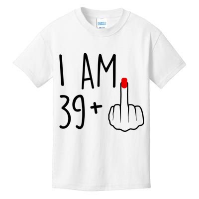 I Am 39 Plus 1 Middle Finger For A 40th Birthday For Women Kids T-Shirt