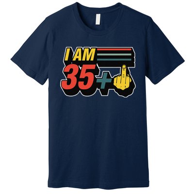 I Am 35 Plus Middle Finger Funny 36th Birthday Joke Gift Set Premium T-Shirt