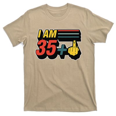 I Am 35 Plus Middle Finger Funny 36th Birthday Joke Gift Set T-Shirt