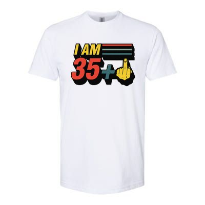 I Am 35 Plus Middle Finger Funny 36th Birthday Joke Gift Set Softstyle® CVC T-Shirt