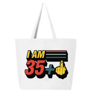 I Am 35 Plus Middle Finger Funny 36th Birthday Joke Gift Set 25L Jumbo Tote