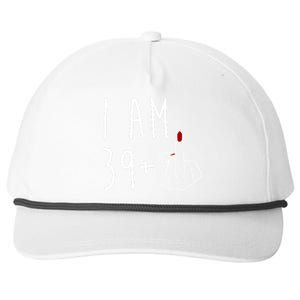 I Am 39 Plus Middle Finger Funny 40th Birthday Snapback Five-Panel Rope Hat