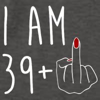 I Am 39 Plus Middle Finger Funny 40th Birthday Vector Backpack