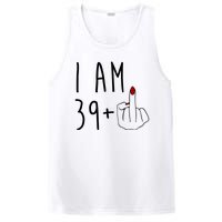 I Am 39 Plus Middle Finger Funny 40th Birthday PosiCharge Competitor Tank