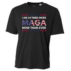 I Am 34 Times More Maga Now Than Ever Trump Supporters Cooling Performance Crew T-Shirt